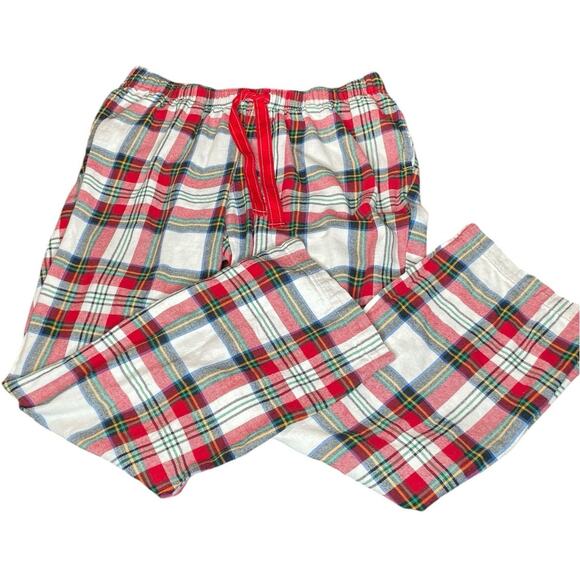 Old Navy Maternity Sz Small Flannel Pajama PJ Pant Lounge Plaid Tartan Pockets - Picture 4 of 12